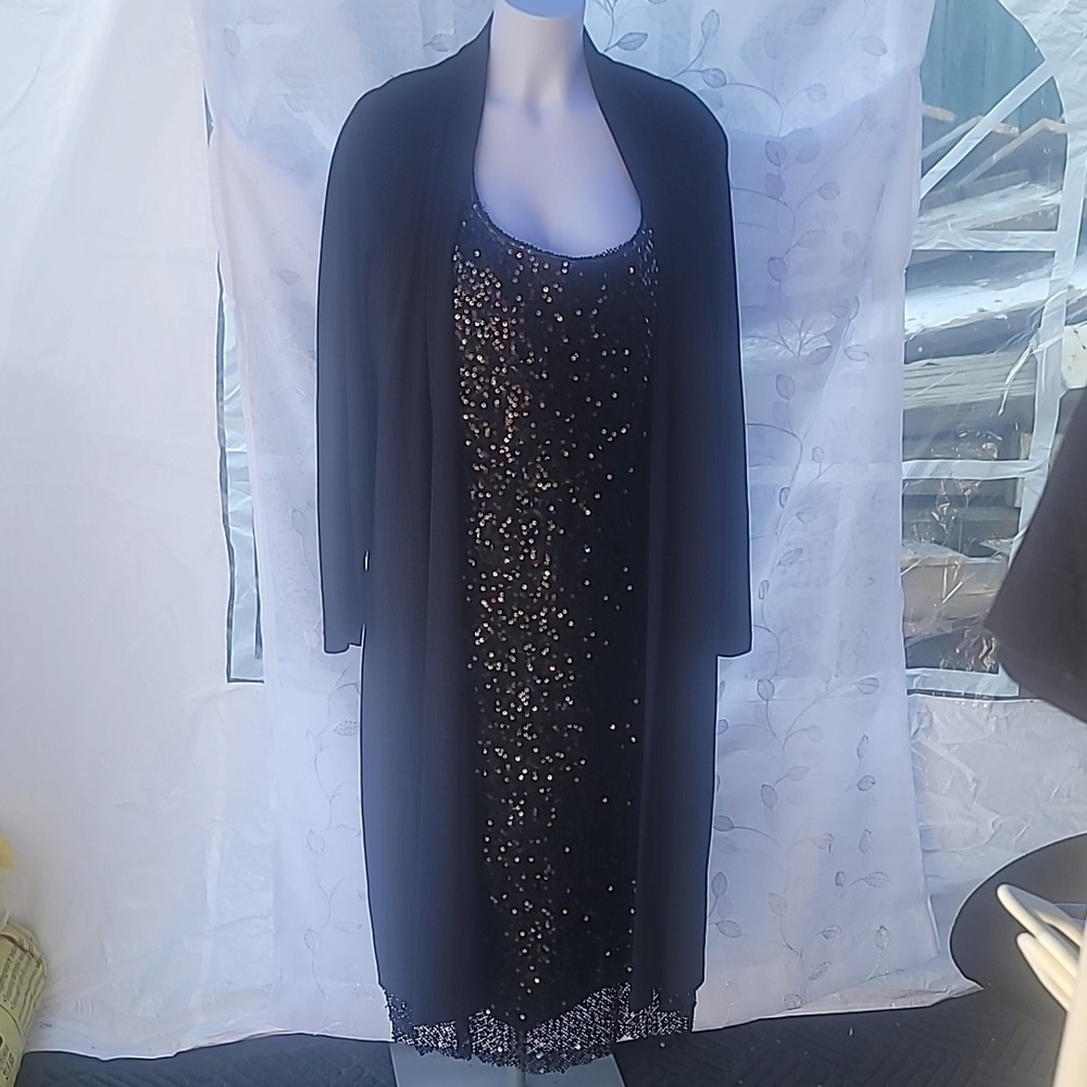 Size 14/16 Lane Bryant sequins dress, black 1 piece.